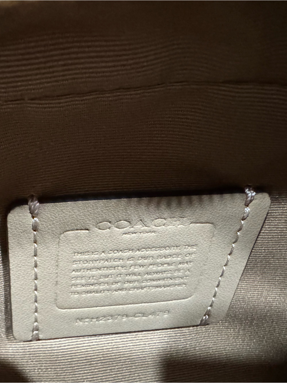 Coach White Pebbled Leather Belt Bag with Black Strap - Small - Picture 5 of 5